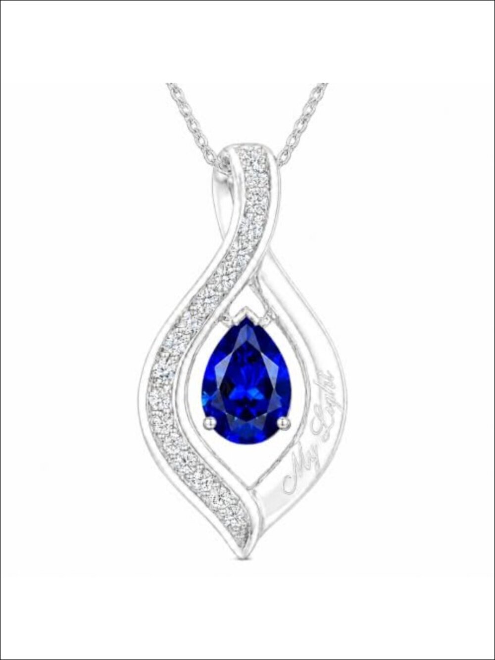 Women's Teardrop Infinity Pendant Necklace Gold Plated Lobster Clasp